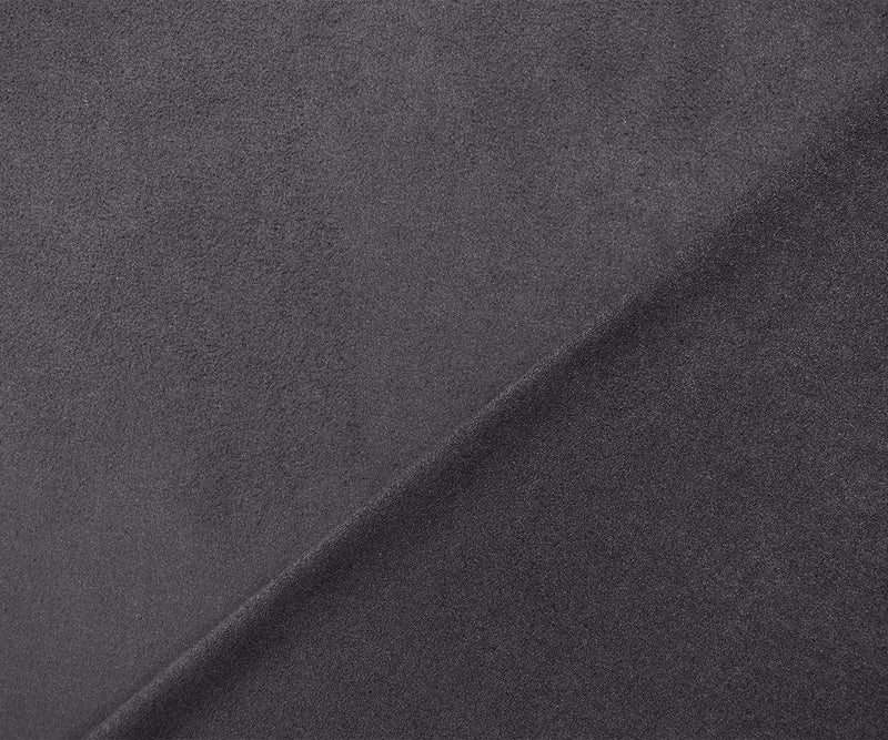 Gray Stretch Spandex Solid Microsuede Knit Fabric
