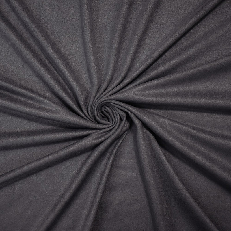 Gray Stretch Spandex Solid Microsuede Knit Fabric