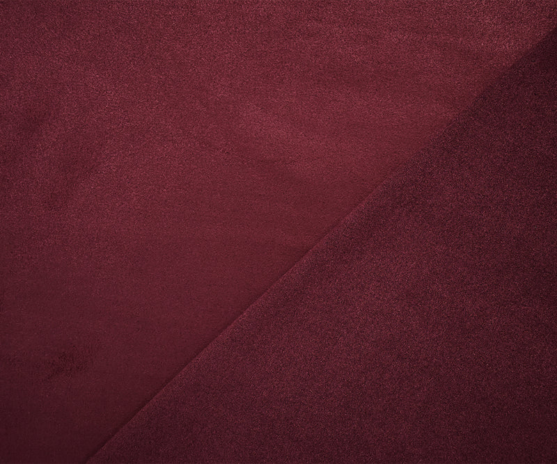 Dark Red Stretch Spandex Solid Microsuede Knit Fabric
