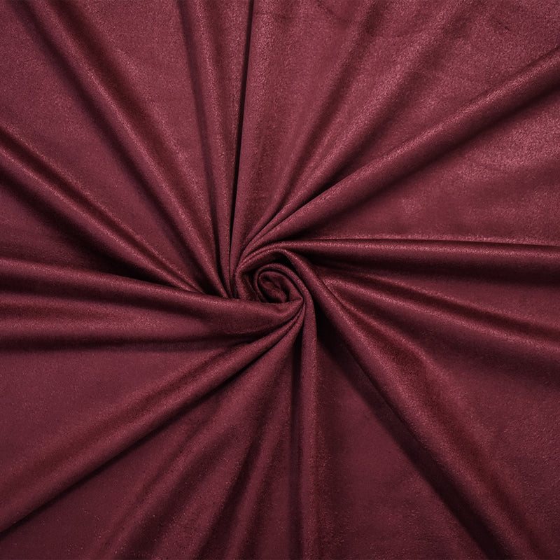 Dark Red Stretch Spandex Solid Microsuede Knit Fabric