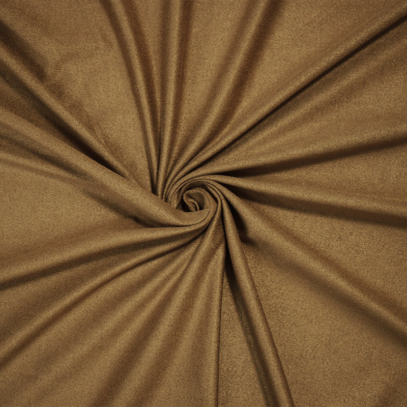Brown Stretch Spandex Solid Microsuede Knit Fabric