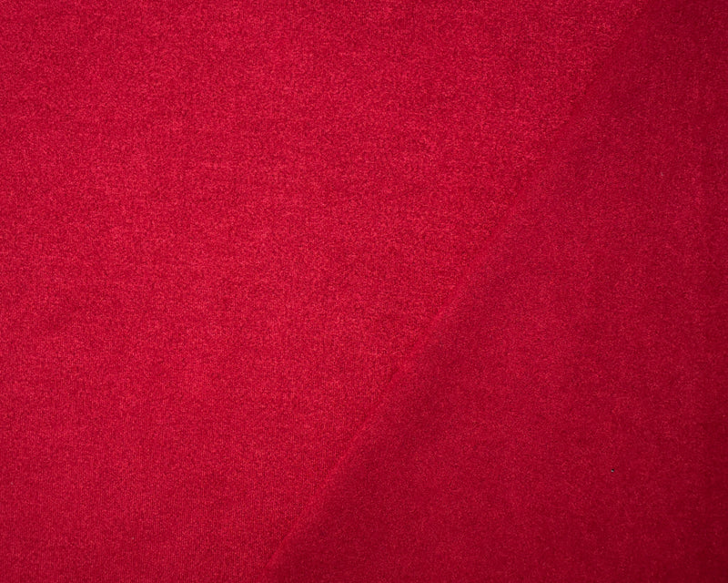 Red Stretch Spandex Solid Microsuede Knit Fabric