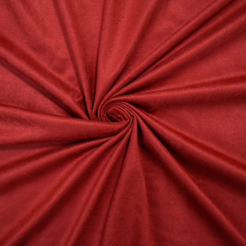 Red Stretch Spandex Solid Microsuede Knit Fabric