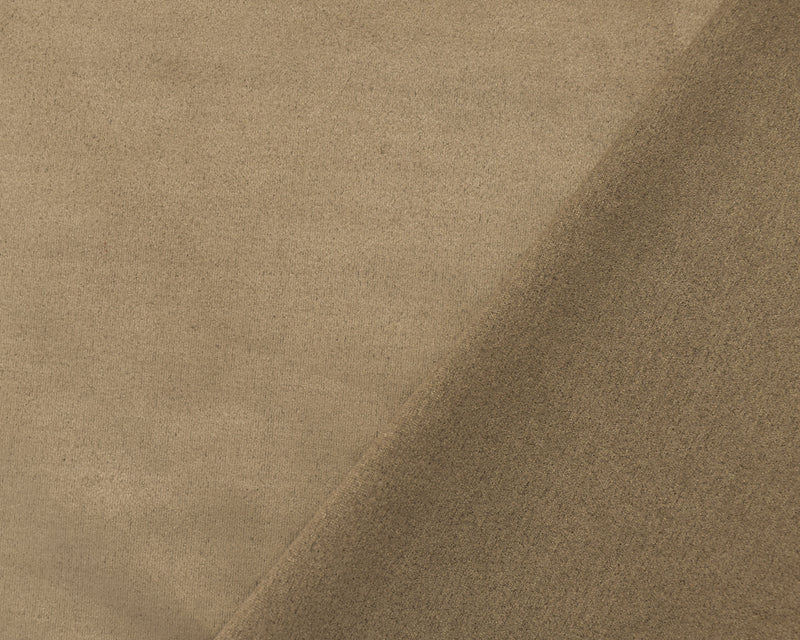 Brown Stretch Spandex Solid Microsuede Knit Fabric