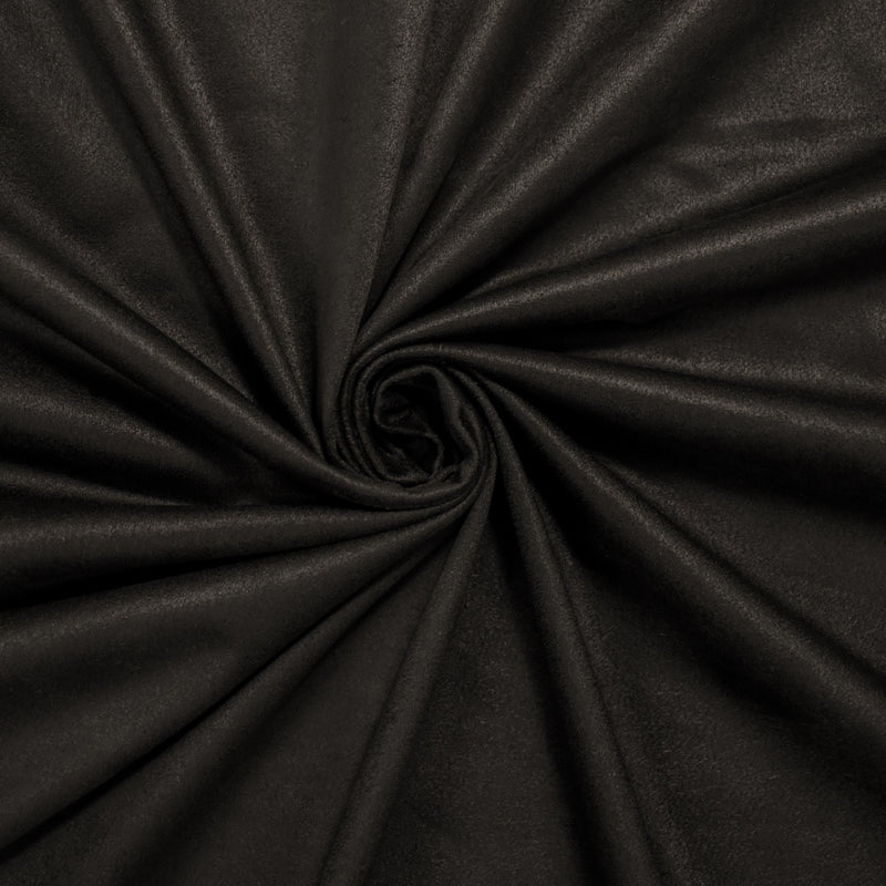 Deepest Gray Stretch Spandex Solid Microsuede Knit Fabric