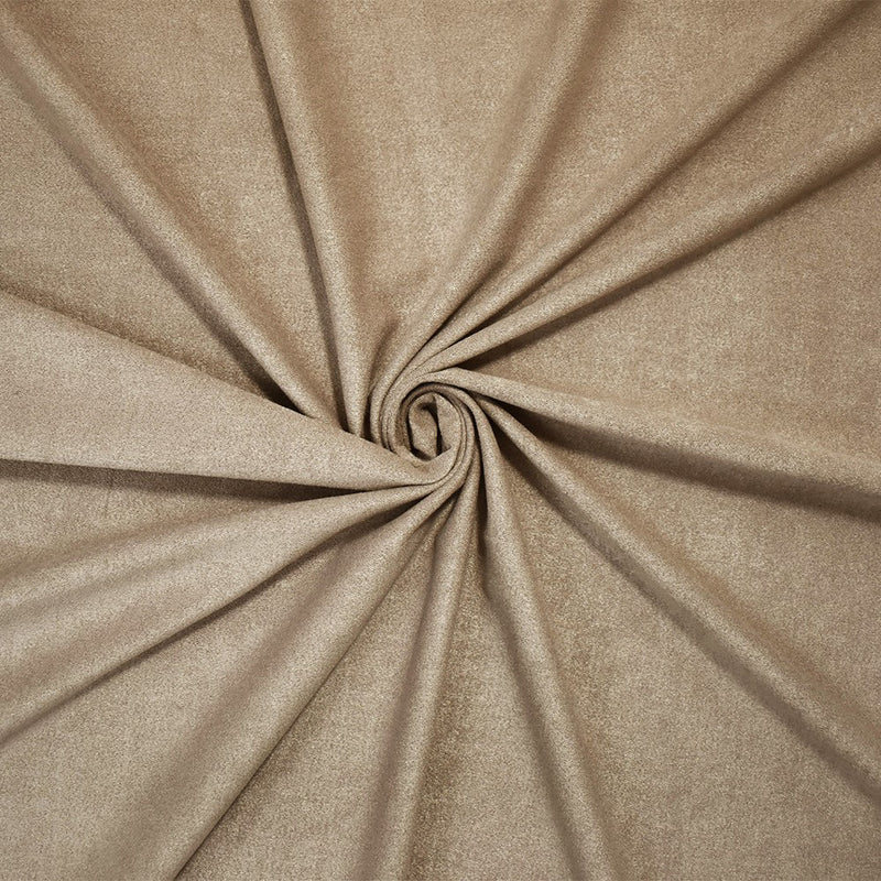 Taupe Brown Stretch Spandex Solid Microsuede Knit Fabric