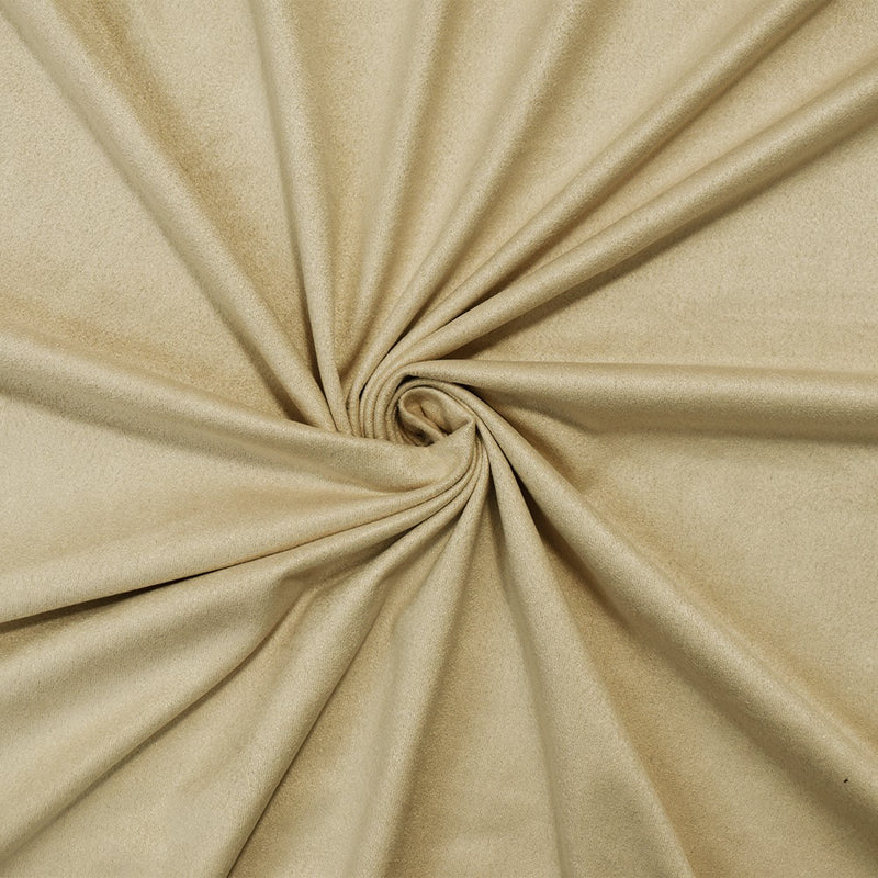 Light Beige Stretch Spandex Solid Microsuede Knit Fabric