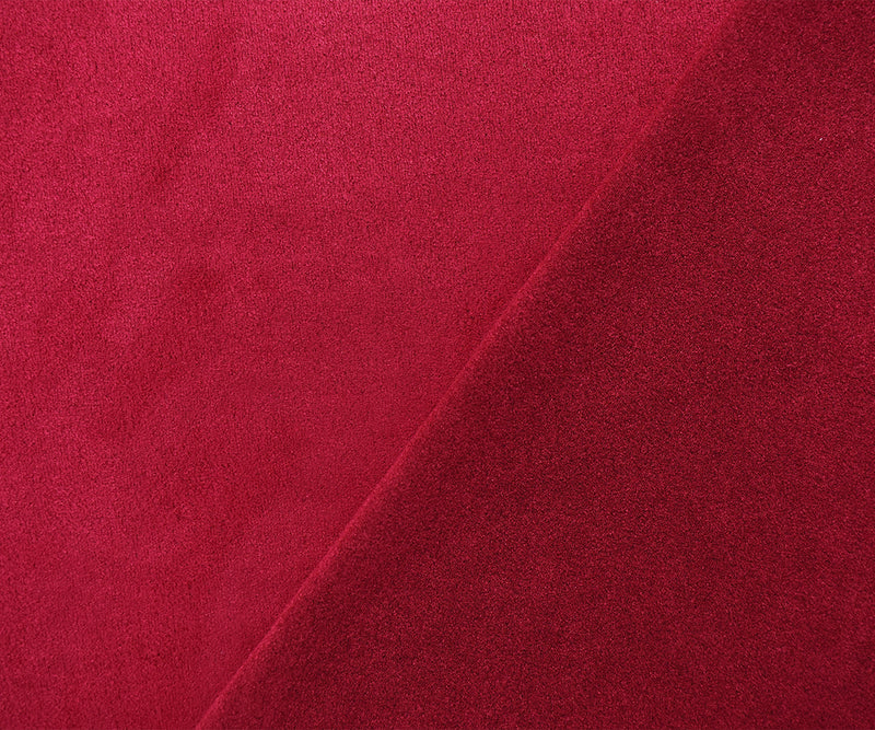 Red Stretch Spandex Solid Microsuede Knit Fabric