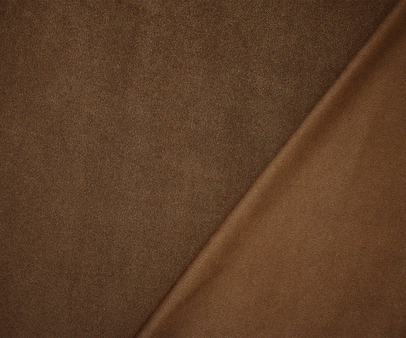 Brown Stretch Spandex Solid Microsuede Knit Fabric