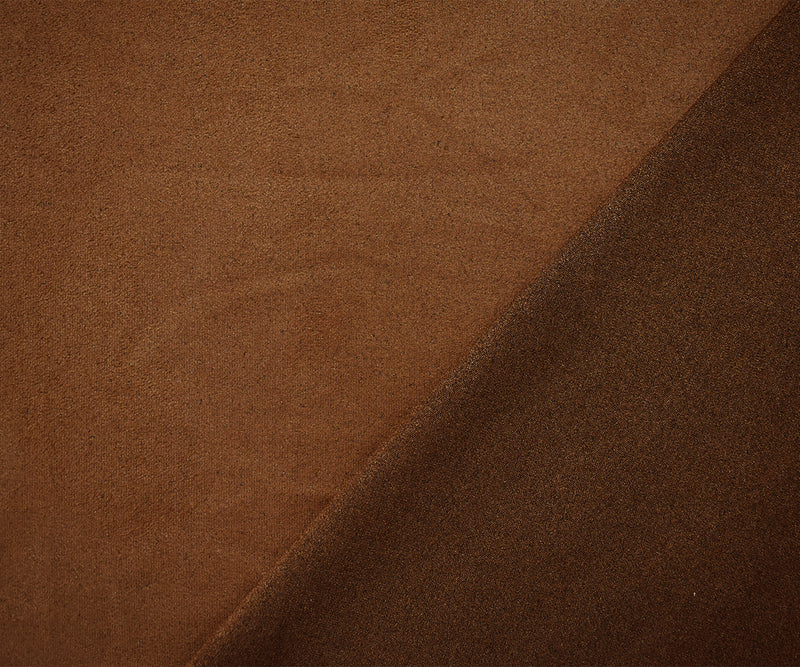 3 1/4 YD PC-Brown Stretch Spandex Solid Microsuede Knit Fabric