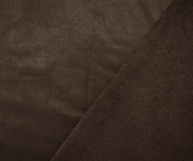 Dark Brown Stretch Spandex Solid Microsuede Knit Fabric