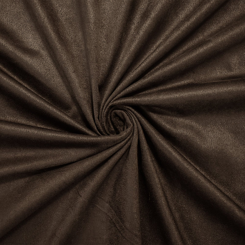 Dark Brown Stretch Spandex Solid Microsuede Knit Fabric