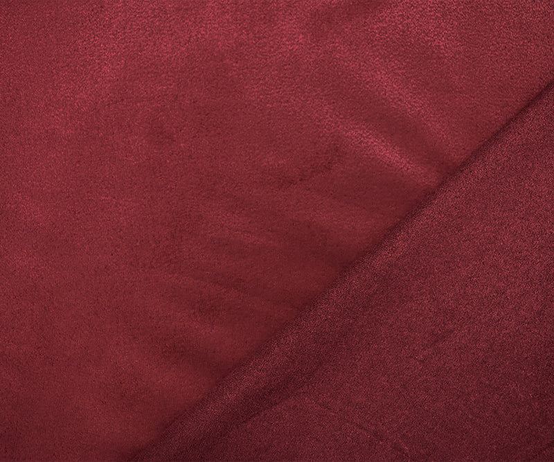 Deep Red Spandex Solid Microsuede Knit Fabric