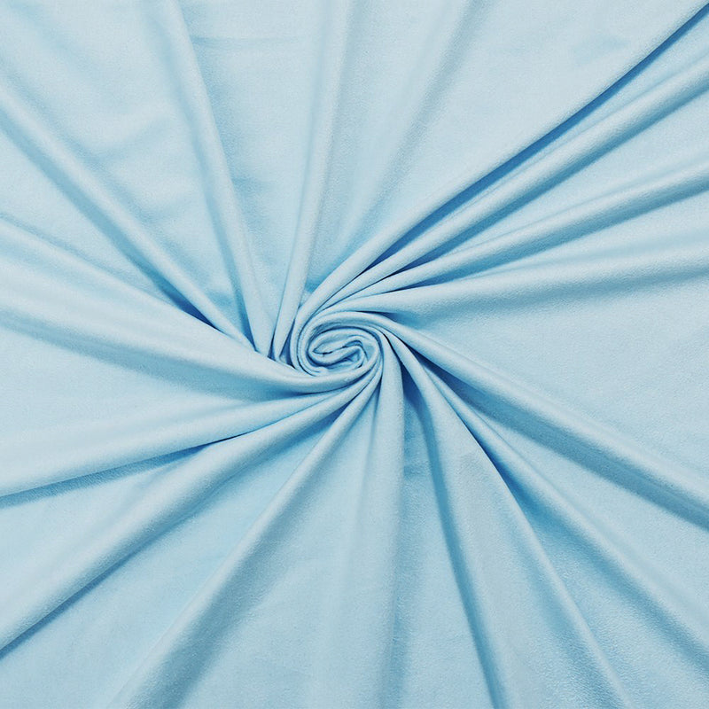 Pastel Blue Stretch Spandex Solid Microsuede Knit Fabric