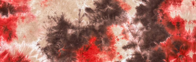 Orange-Multi Poly Stretch Spandex Tie Dye Double Brushed Jersey Knit Fabric