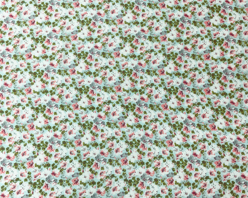 Orange-Multi Poly Floral Print Crinkle Yoryu Chiffon Woven Fabric