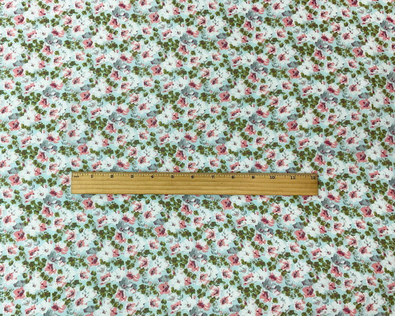 Orange-Multi Poly Floral Print Crinkle Yoryu Chiffon Woven Fabric