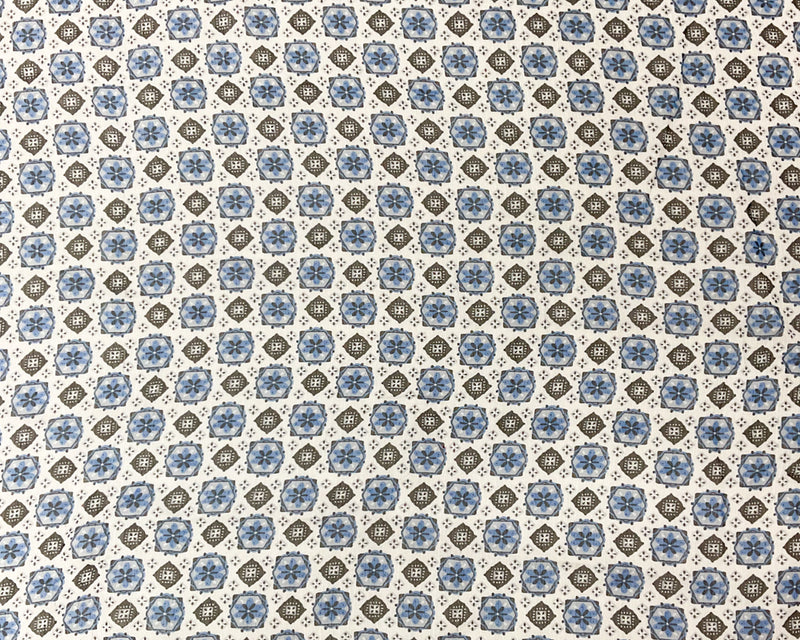 White-Multi Abstract Floral Printed Yoryu Chiffon Woven Fabric