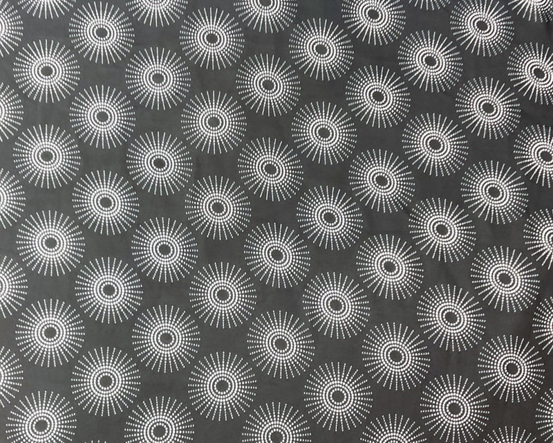3 YD PC-Black-White Poly Abstract Printed Chiffon Woven Fabric