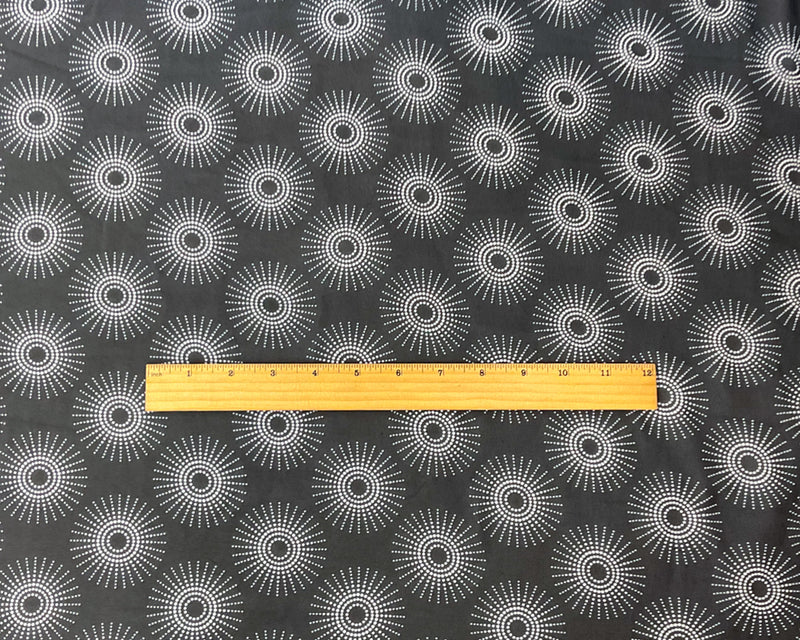 3 YD PC-Black-White Poly Abstract Printed Chiffon Woven Fabric