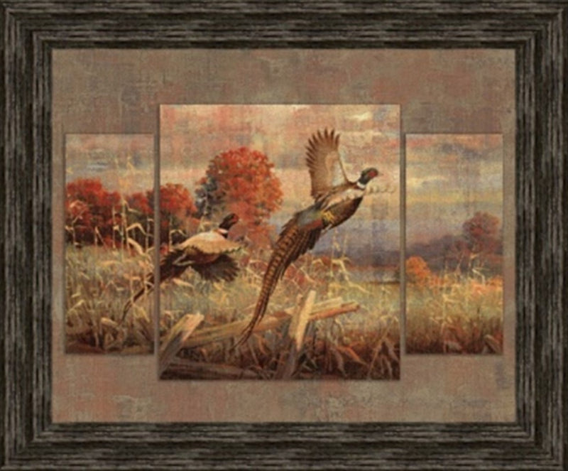 Orange-Brown-Multi Cotton Peasant Printed Wall Hanging Panel Woven Fabric