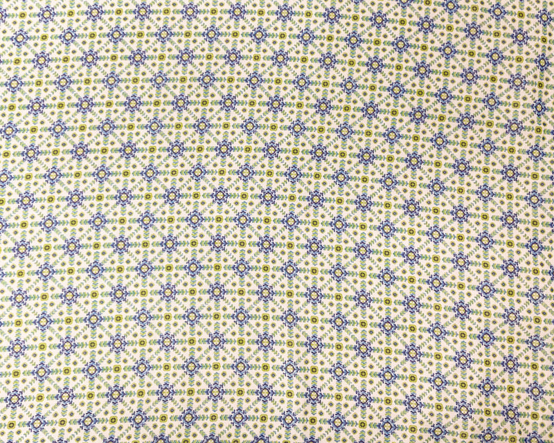 Green-White-Multi Poly Abstract Printed Chiffon Woven Fabric