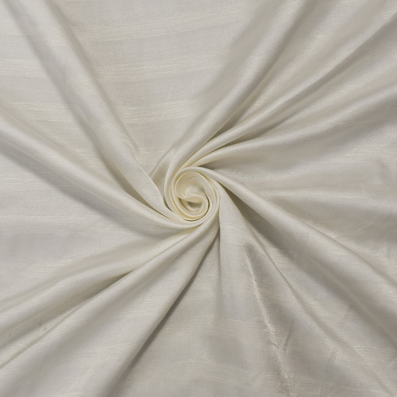 Ivory Rayon Famous Maker Lustrous Dobby Horizontal Stripe Woven Fabric