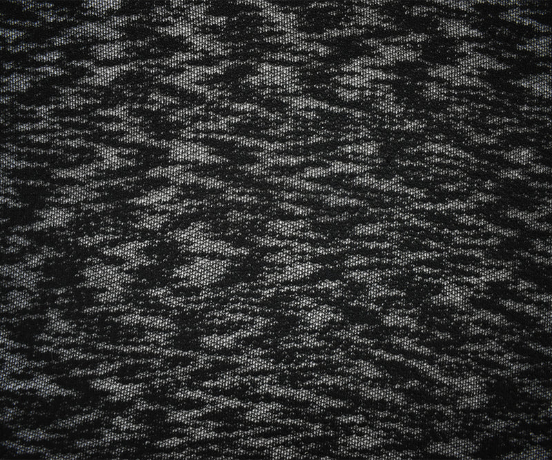 Black Poly Spandex Stretch Texture Slub Sweater Knit Fabric