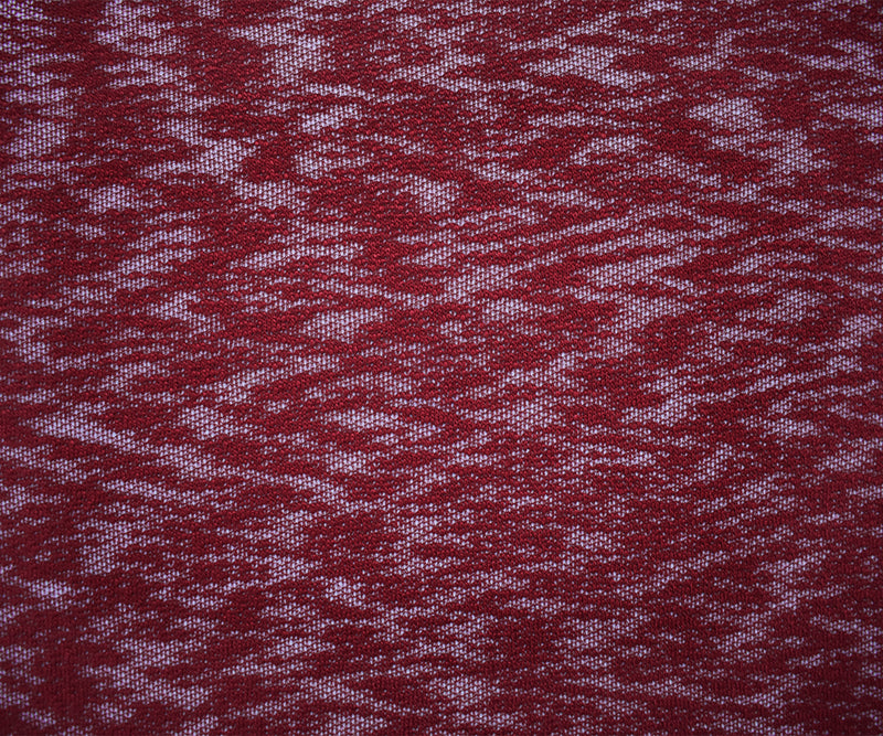 Red Poly Spandex Stretch Texture Slub Sweater Knit Fabric