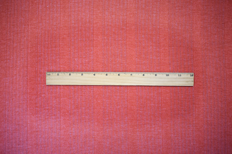 3 3/4 YD PC-Red-Gray Poly Blend Stretch Irregular Diagnoal Rib Knit Fabric