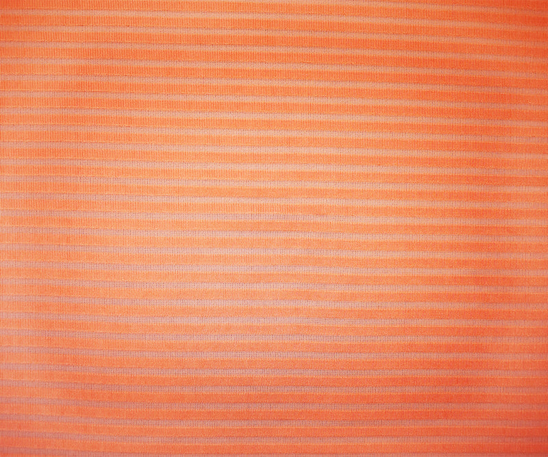 Orange Poly Blend Stretch Stripe Knit Fabric