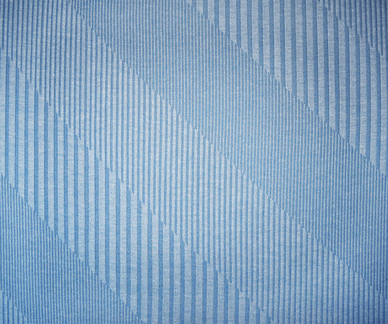 Blue-Gray Poly Blend Stretch Irregular Diagonal Rib Knit Fabric