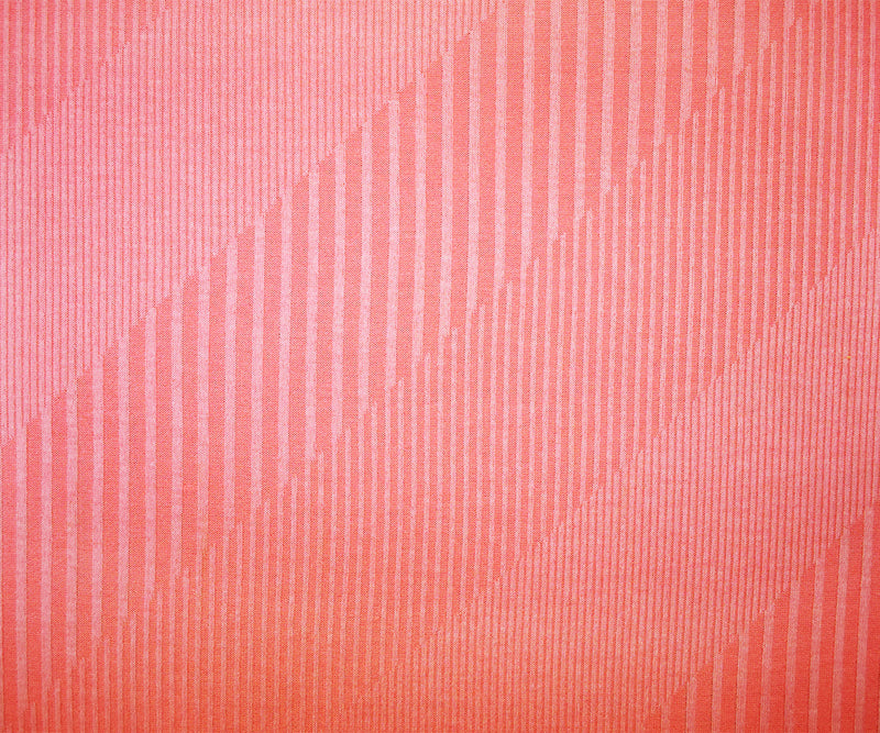 Coral Pink Poly Blend Stretch Irregular Rib Knit Fabric