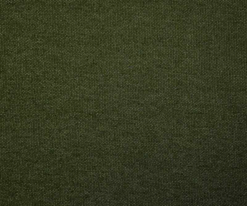 Green-White Poly Cotton French Terry Knit Fabric