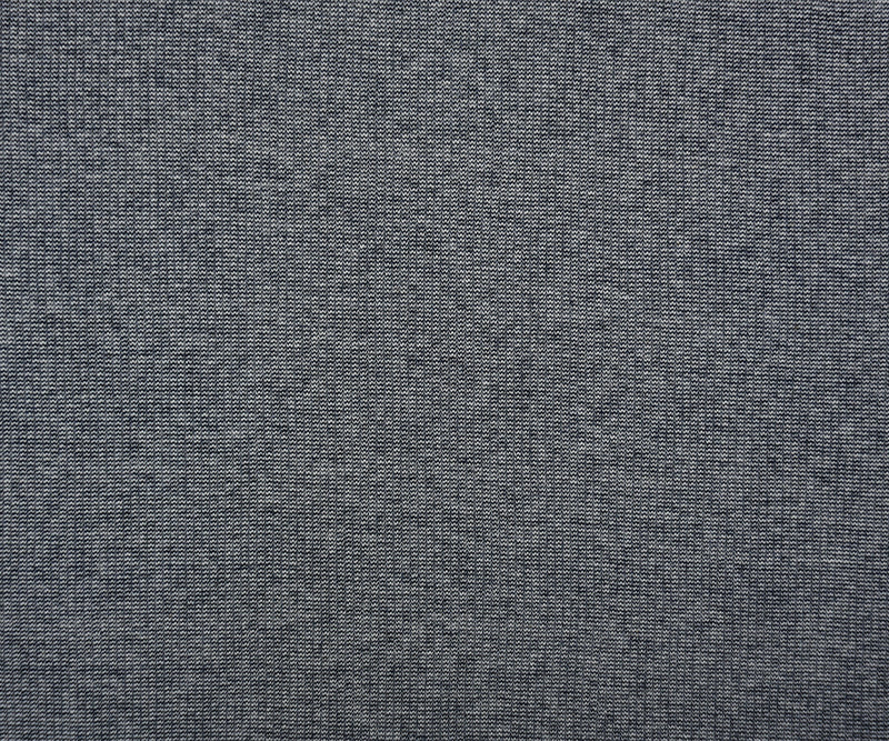 Black-White Poly Blend Stretch Mini Wave Rib Knit Fabric