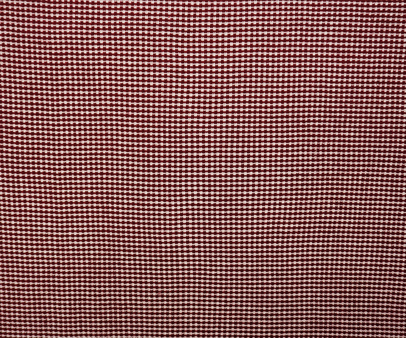 Red-White Poly Blend Stretch Texture Double Knit Fabric