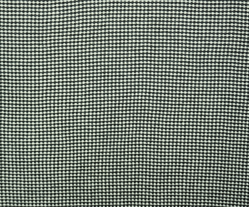 Black-White Poly Blend Stretch Texture Double Knit Fabric
