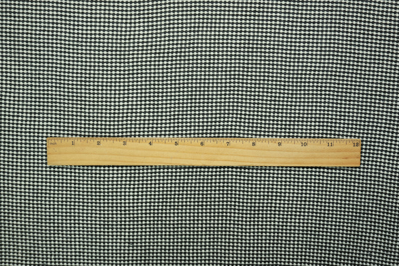 Black-White Poly Blend Stretch Texture Double Knit Fabric
