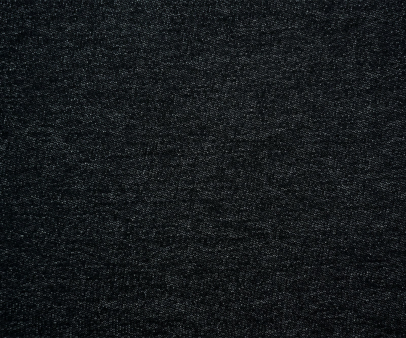 Black-White Poly Cotton French Terry Knit Fabric