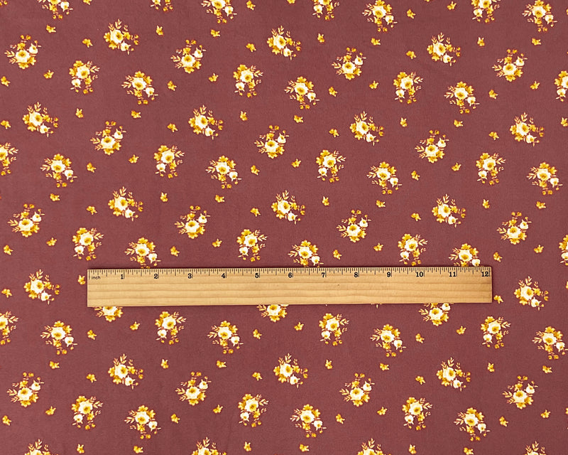 Red-Multi Poly Spandex Stretch Floral Print DB Jersey Knit Fabric