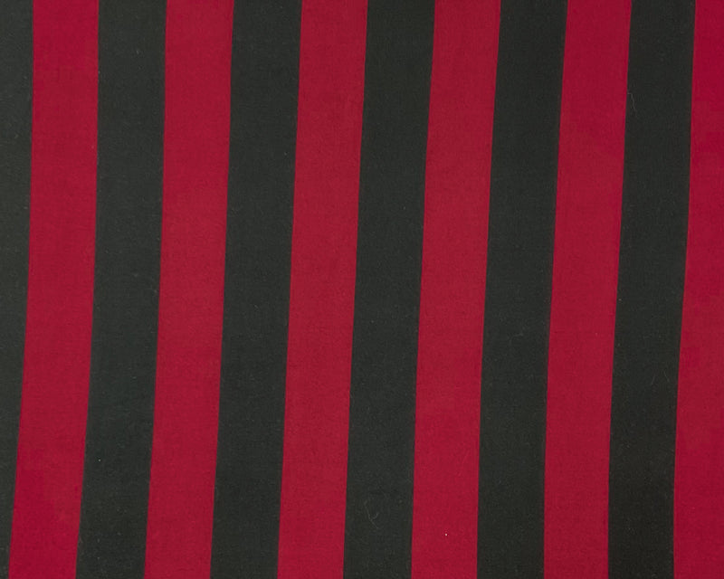 Burgundy-Black Poly Stretch Spandex Vertical Stripe Print DB Jersey Knit Fabric