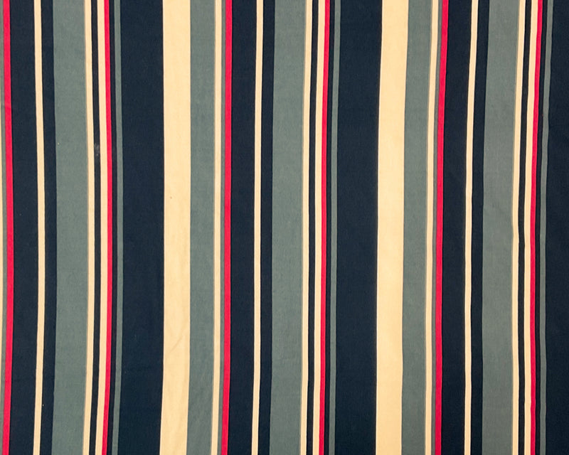 Black Poly Stretch Vertical Stripe Print DB Jersey Knit Fabric