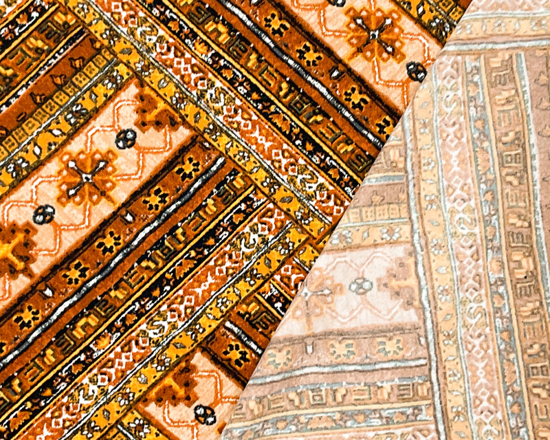 Brown-Multi Poly Stretch Spandex Aztec Print DB Jersey Knit Fabric