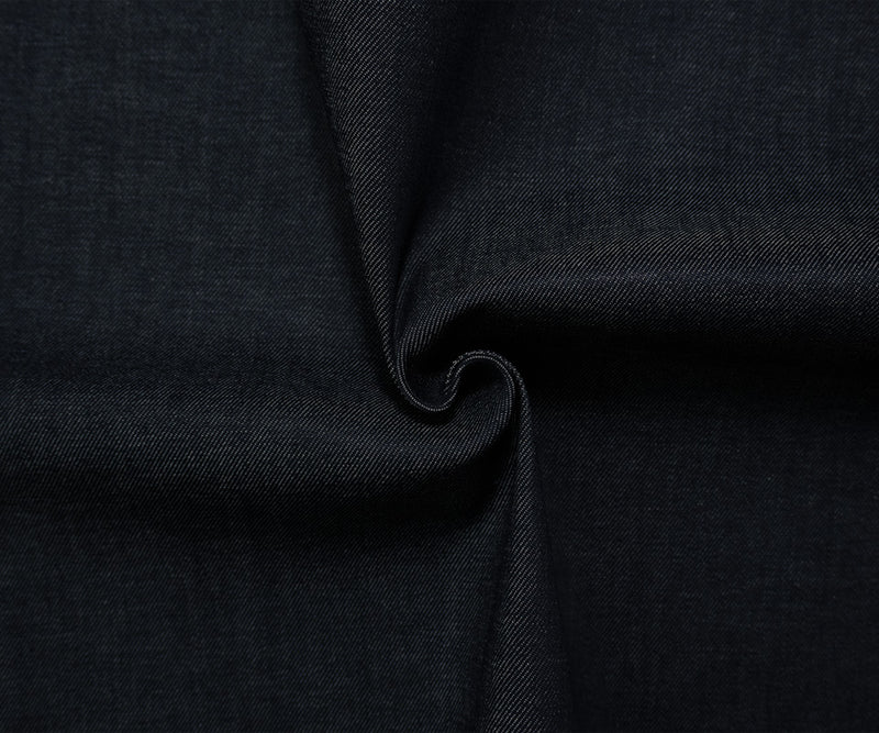 3 1/2 YD PC-Navy Blue 11 oz. Cotton Blend Stretch Denim Twill Woven Fabric