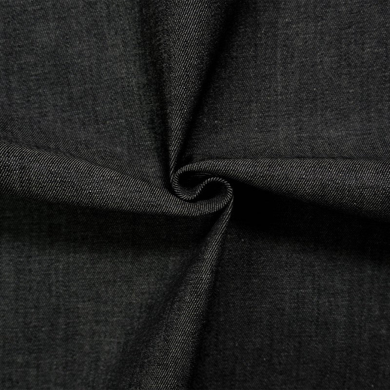 Black Famous Denim Co. 10 oz. Cotton Blend Stretch Denim Twill Fabric