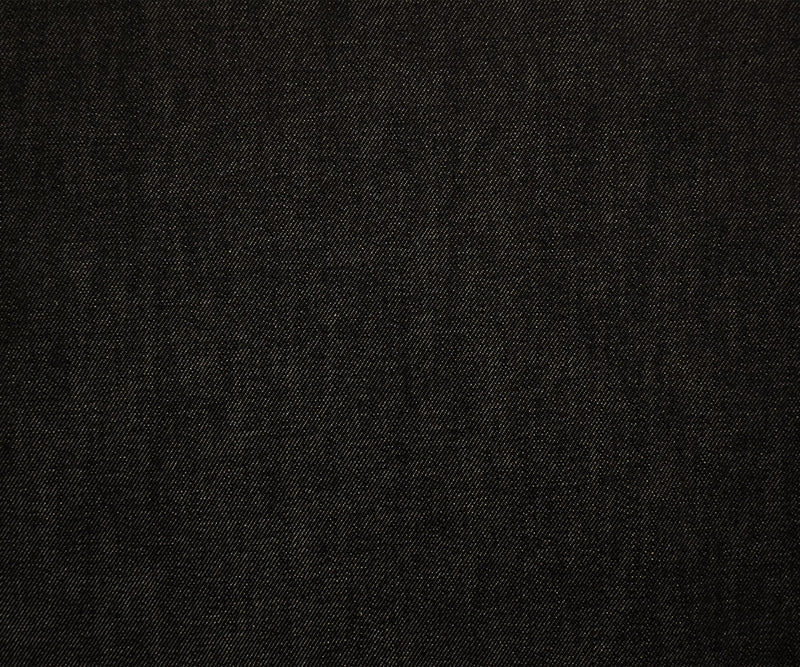 Black 11 oz. Cotton Denim Twill Woven Fabric