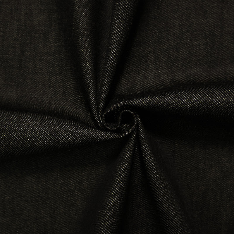 Black 11 oz. Cotton Denim Twill Woven Fabric