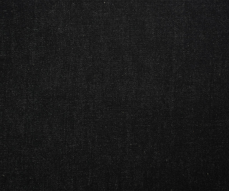 Black 12 oz. Cotton Spandex Stretch Denim Twill Woven Fabric