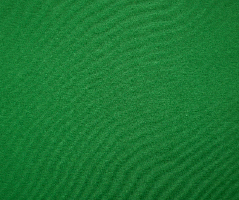 Green Organic Cotton Solid 1X1 Rib Knit Fabric