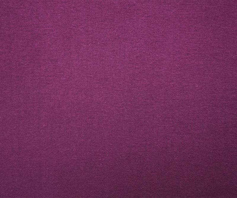 Purple Organic Cotton Solid 1X1 Rib Knit Fabric